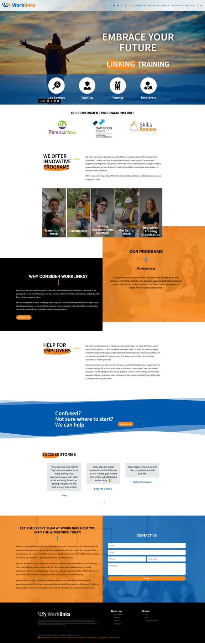 Worklinks: Desktop View