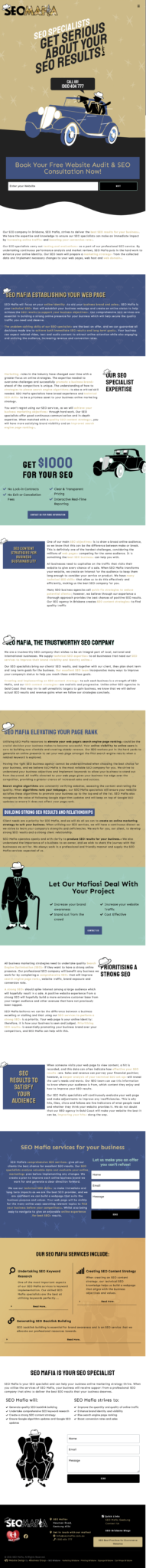 SEO Mafia: Mobile View