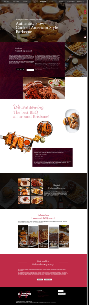Bluegrass BBQ: Desktop View