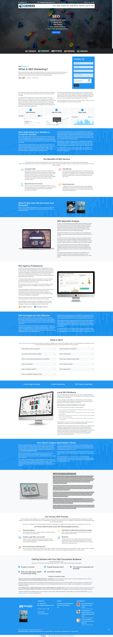 SEO 4 Business: Desktop View